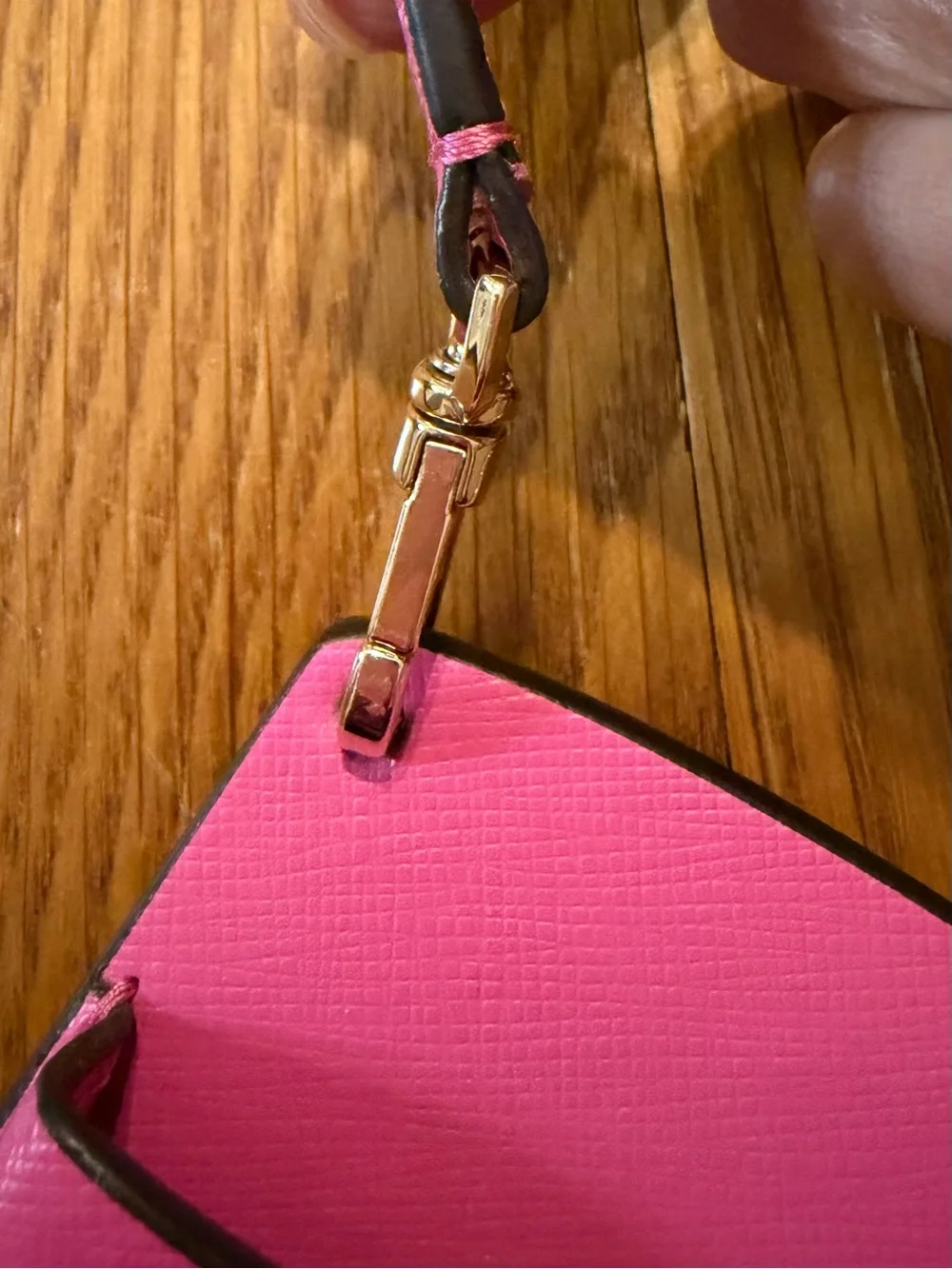 Kate Spade Bright Pink Saffiano Crossbody Phone Pouch With Card Pockets